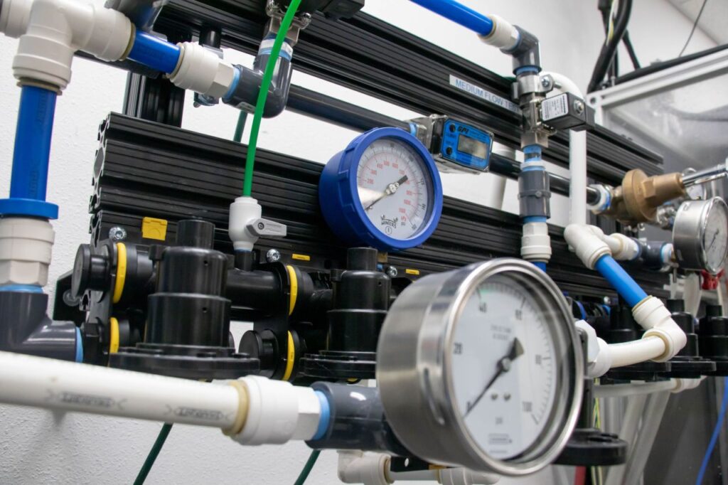 water treatment test tanks for turbidium