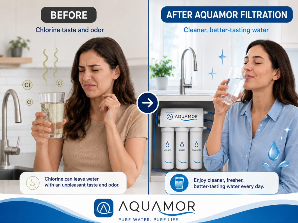 chlorine before and after aquamor filters